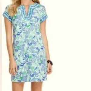 Vineyard Vines | Floral Blue and Green Dress
